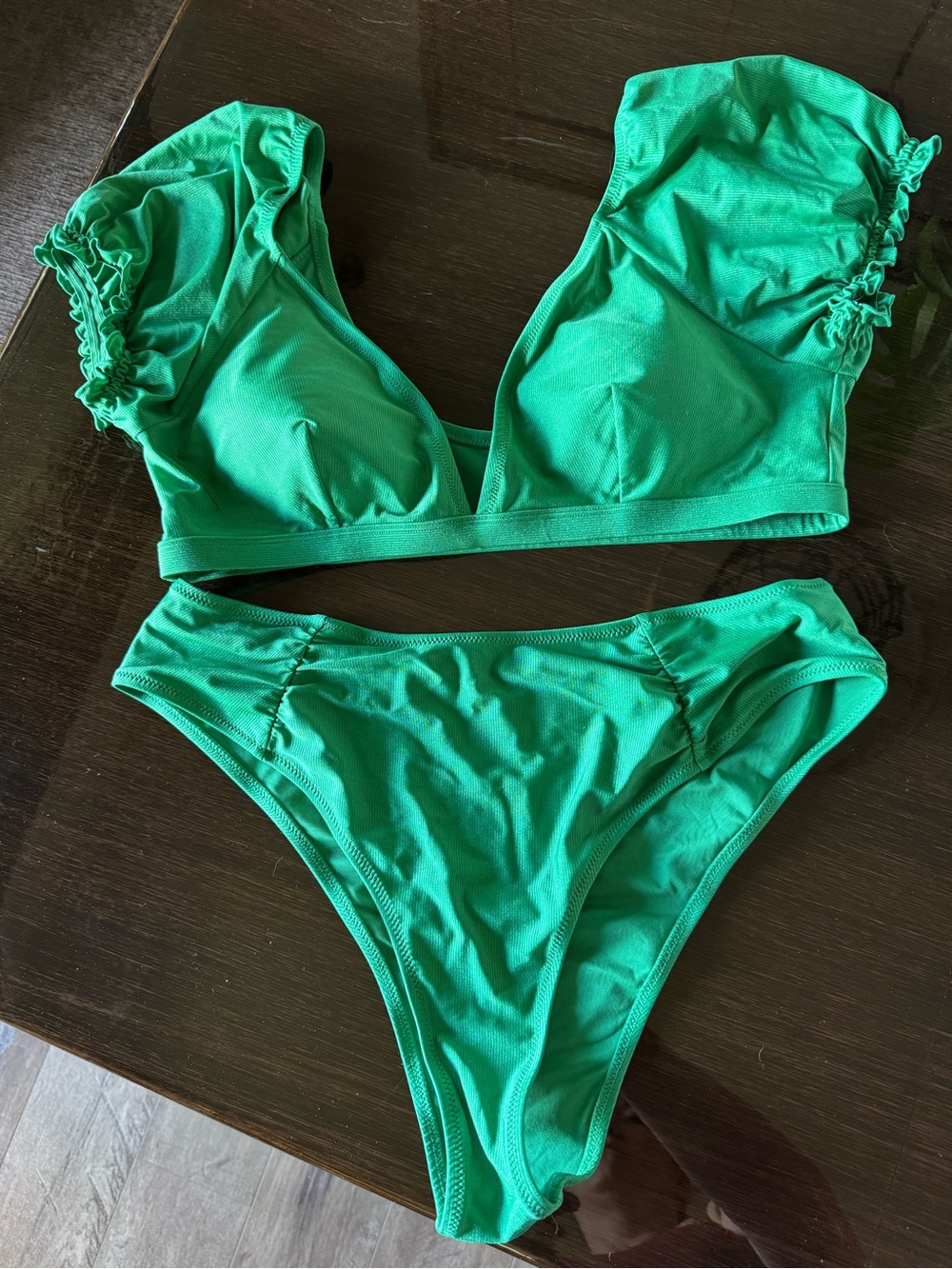 Green Two-Piece Bikini Set